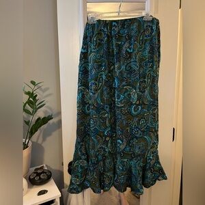 Bohemian Paisley Vintage Whimsigoth Midi Skirt